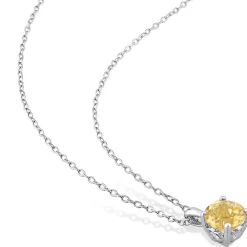 Birthstone Solitaire Pendant In