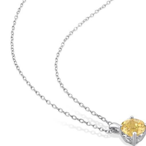 Birthstone Solitaire Pendant In
