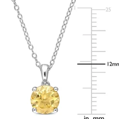 Birthstone Solitaire Pendant In