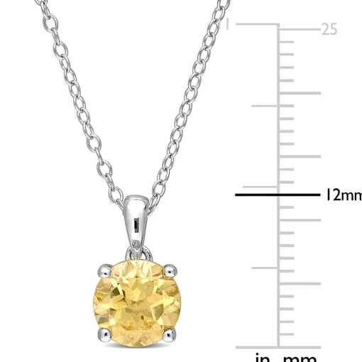 Birthstone Solitaire Pendant In