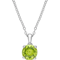 Birthstone Solitaire Pendant In