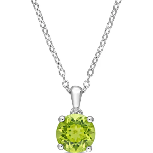Birthstone Solitaire Pendant In
