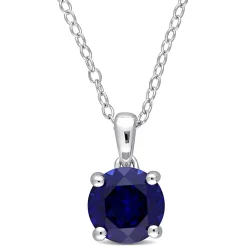 Birthstone Solitaire Pendant In