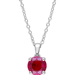 Birthstone Solitaire Pendant In