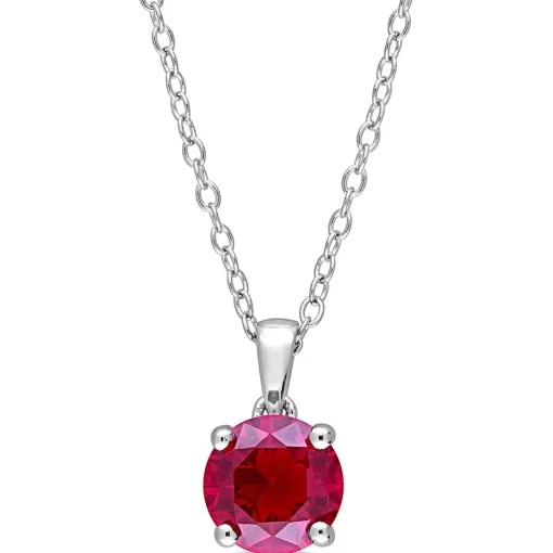 Birthstone Solitaire Pendant In