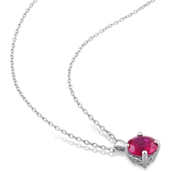 Birthstone Solitaire Pendant In