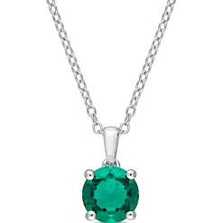 Birthstone Solitaire Pendant In