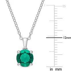 Birthstone Solitaire Pendant In
