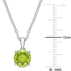 Birthstone Solitaire Pendant In