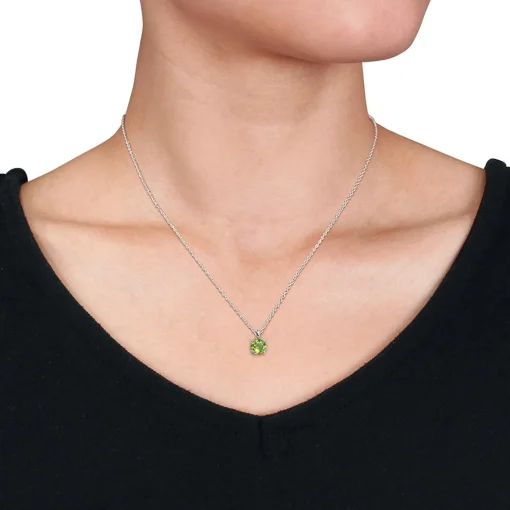 Birthstone Solitaire Pendant In