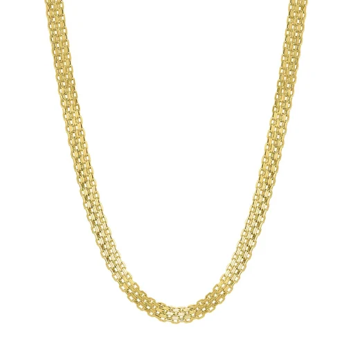 Bismark Chain Necklace In 14K Yellow Gold, 15"