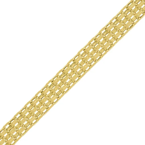 Bismark Chain Necklace In 14K Yellow Gold, 15"