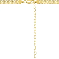 Bismark Chain Necklace In 14K Yellow Gold, 15
