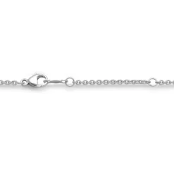 Black & White Diamond Double Circle Layer Necklace In Sterling Silver (1/4 Ct. Tw.)