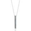 Black & White Diamond Stick Pendant In Sterling Silver (1/5 Ct. Tw.)