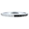 Black And White Diamond Stack Band In Sterling Silver (1/10 Ct. Tw.)