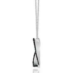 Black Diamond Heart Pendant In Sterling Silver (1/2 Ct. Tw.)