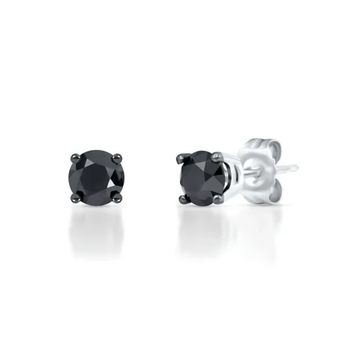 Black Diamond Stud Earrings