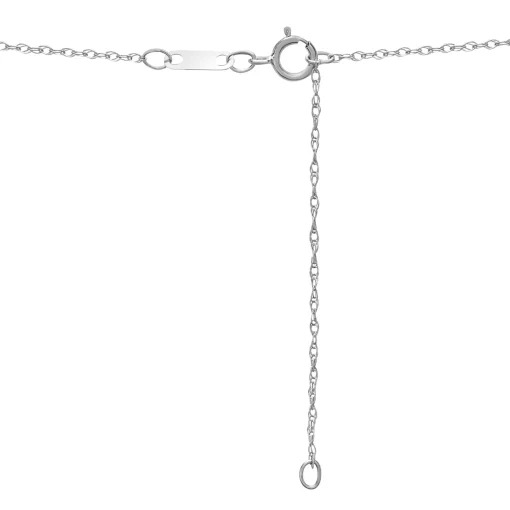 Black Diamond Vertical Bar Pendant In 10K White Gold (1/10 Ct. Tw.)