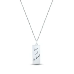 Black Mother Of Pearl Love Pendant In Sterling Silver & 10K Yellow Gold