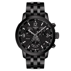 Black Prc 200 Chronograph Men's Watch In Black Ion-Plated Stainless Steel