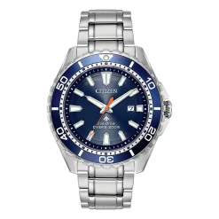 Blue Promaster Diver Men's Watch In Stainless Steel