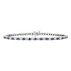 Blue Sapphire & Diamond Tennis Bracelet In 10K White Gold (1/7 Ct. Tw.)