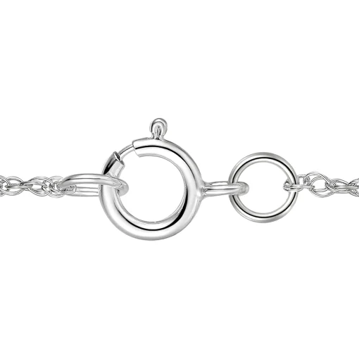Blue Sapphire And Diamond Pendant In 10K White Gold (1/6 Ct. Tw.)