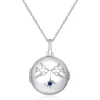 Blue Sapphire Locket In Sterling Silver
