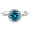 Blue Topaz And Diamond Ring In 10K Gold (1/7 Ct. Tw.)
