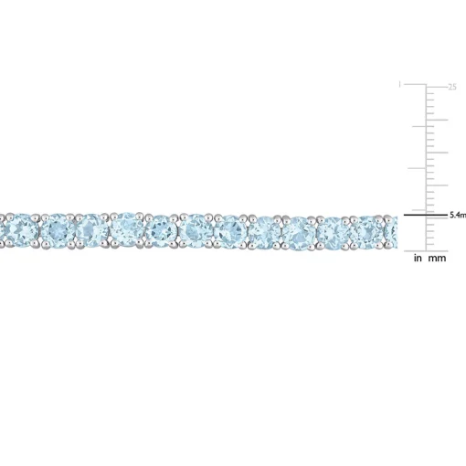 Blue Topaz Bracelet In Sterling Silver