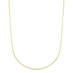 Box Chain In 14K Gold, 18"