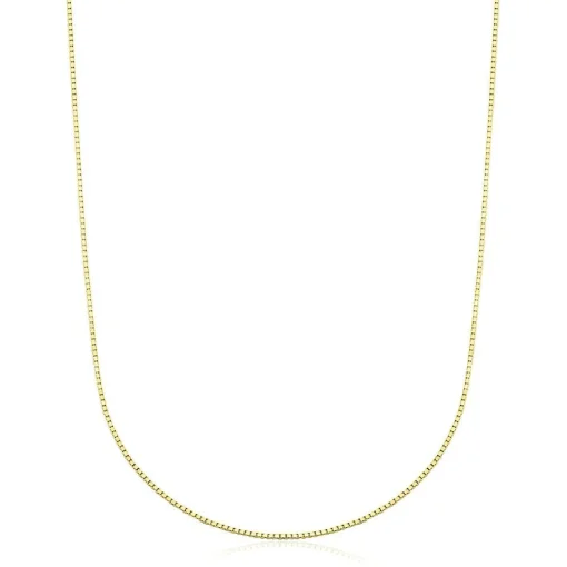 Box Chain In 14K Gold, 18"
