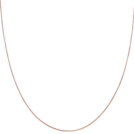 Box Chain In 14K Rose Gold, 18"