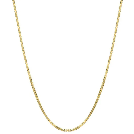 Box Chain In 14K Yellow Gold, 18"