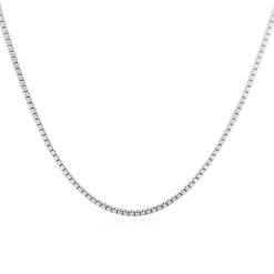 Box Chain In Sterling Silver, 24"