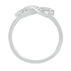 Butterfly Diamond Ring In Sterling Silver (1/8 Ct. Tw.)