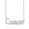 Cancer Lab Created White Sapphire Necklace In Sterling Silver