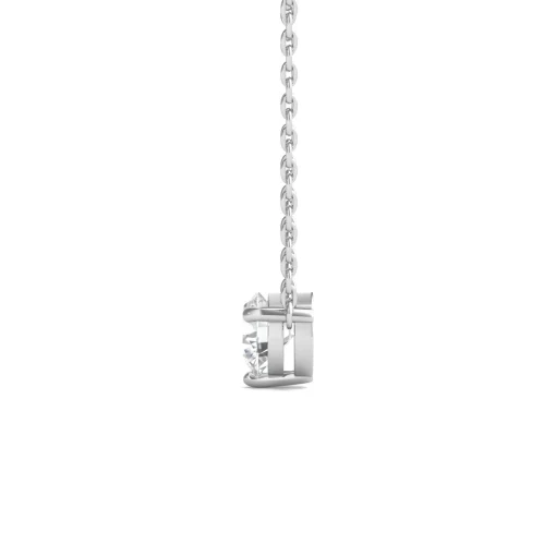 1/3 Carat Lab Grown Diamond Round Solitaire Pendant In 10K White Gold