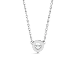 1/3 Carat Lab Grown Diamond Round Solitaire Pendant In 10K White Gold