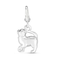 Cat Charm In Sterling Silver