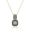 Champagne & White Diamond Pendant In Sterling Silver