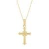 Children's Beaded Cross In 14K Yellow Gold