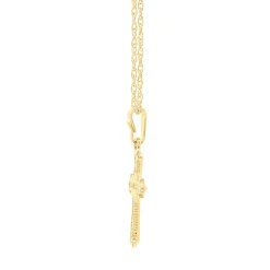 Children's Beaded Cross In 14K Yellow Gold