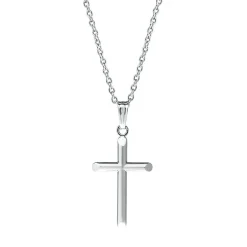 Children's Cross Pendant In Sterling Silver