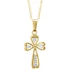Children's Cross Pendant In 14K Yellow Gold