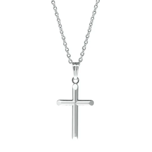 Children's Cross Pendant In Sterling Silver