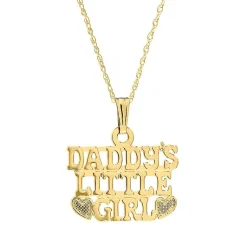 Children's "Daddy's Little Girl" Pendant In 14K Yellow Gold