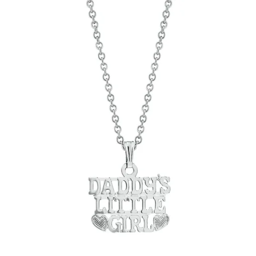 Children's "Daddy's Little Girl" Pendant In Sterling Silver