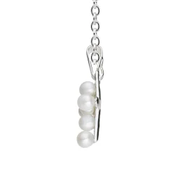 Children's Freshwater Pearl Cross Pendant In Sterling Silver